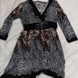 Cheetah+ cute black and white design DRESS